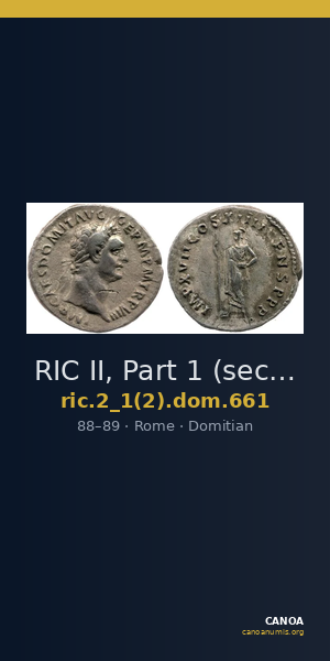 RIC II, Part 1 (second edition) Domitian 661 — CANOA