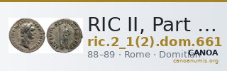 RIC II, Part 1 (second edition) Domitian 661 — CANOA