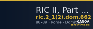 RIC II, Part 1 (second edition) Domitian 662 — CANOA