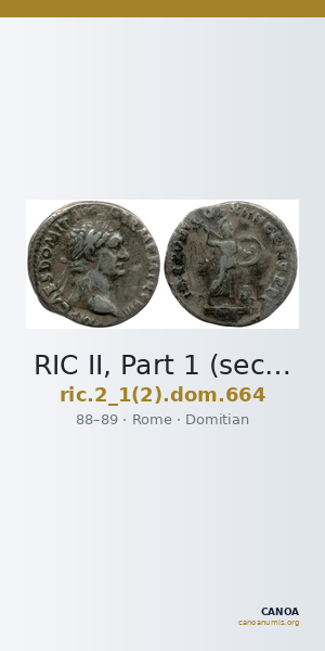 RIC II, Part 1 (second edition) Domitian 664 — CANOA