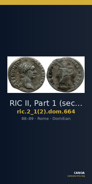 RIC II, Part 1 (second edition) Domitian 664 — CANOA
