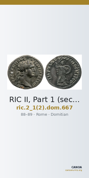 RIC II, Part 1 (second edition) Domitian 667 — CANOA