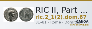 RIC II, Part 1 (second edition) Domitian 67 — CANOA