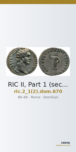 RIC II, Part 1 (second edition) Domitian 670 — CANOA