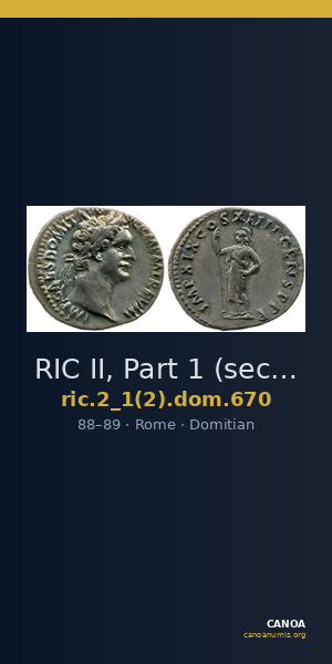 RIC II, Part 1 (second edition) Domitian 670 — CANOA