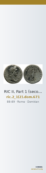 RIC II, Part 1 (second edition) Domitian 671 — CANOA