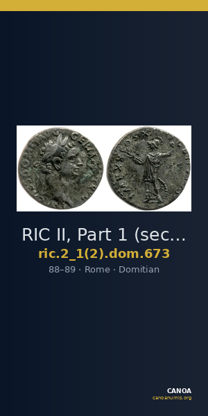 RIC II, Part 1 (second edition) Domitian 673 — CANOA