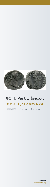 RIC II, Part 1 (second edition) Domitian 674 — CANOA
