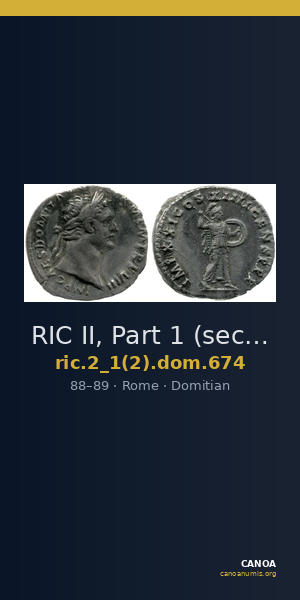 RIC II, Part 1 (second edition) Domitian 674 — CANOA