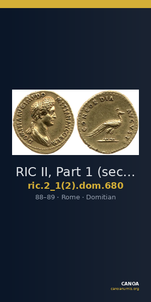 RIC II, Part 1 (second edition) Domitian 680 — CANOA