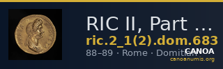 RIC II, Part 1 (second edition) Domitian 683 — CANOA