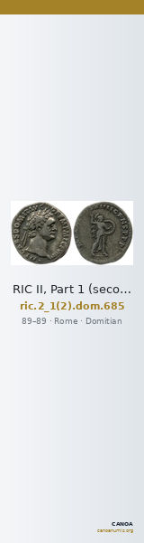 RIC II, Part 1 (second edition) Domitian 685 — CANOA