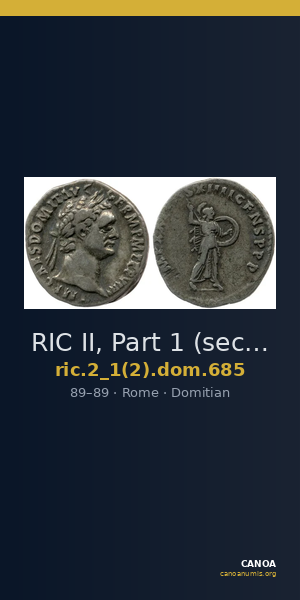 RIC II, Part 1 (second edition) Domitian 685 — CANOA