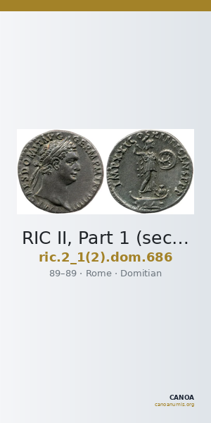 RIC II, Part 1 (second edition) Domitian 686 — CANOA