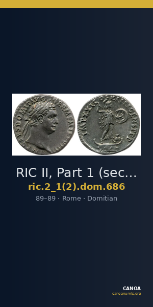 RIC II, Part 1 (second edition) Domitian 686 — CANOA