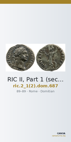 RIC II, Part 1 (second edition) Domitian 687 — CANOA