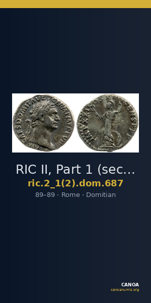 RIC II, Part 1 (second edition) Domitian 687 — CANOA
