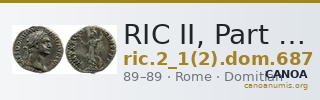 RIC II, Part 1 (second edition) Domitian 687 — CANOA