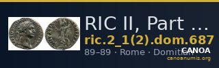 RIC II, Part 1 (second edition) Domitian 687 — CANOA
