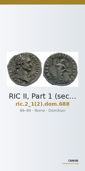 RIC II, Part 1 (second edition) Domitian 688 — CANOA