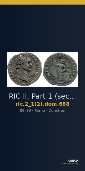 RIC II, Part 1 (second edition) Domitian 688 — CANOA