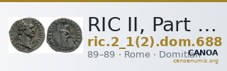 RIC II, Part 1 (second edition) Domitian 688 — CANOA