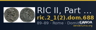 RIC II, Part 1 (second edition) Domitian 688 — CANOA