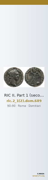 RIC II, Part 1 (second edition) Domitian 689 — CANOA