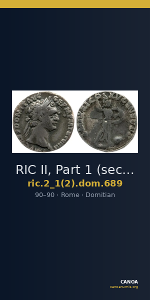 RIC II, Part 1 (second edition) Domitian 689 — CANOA