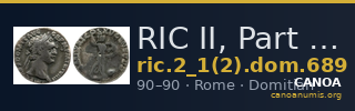 RIC II, Part 1 (second edition) Domitian 689 — CANOA
