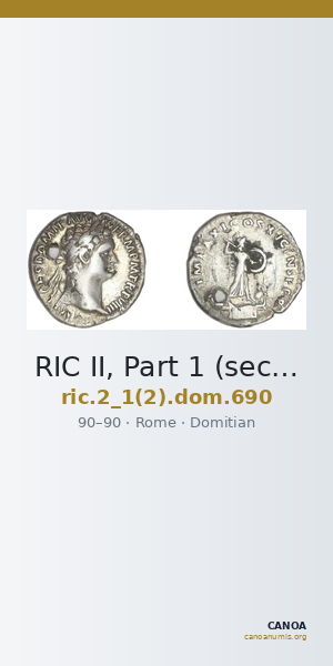 RIC II, Part 1 (second edition) Domitian 690 — CANOA