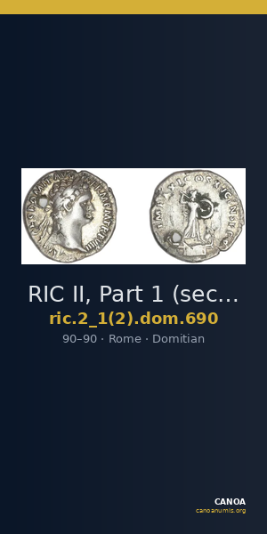 RIC II, Part 1 (second edition) Domitian 690 — CANOA