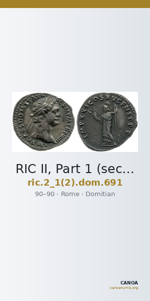 RIC II, Part 1 (second edition) Domitian 691 — CANOA