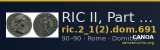 RIC II, Part 1 (second edition) Domitian 691 — CANOA
