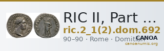 RIC II, Part 1 (second edition) Domitian 692 — CANOA