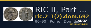 RIC II, Part 1 (second edition) Domitian 692 — CANOA