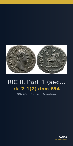 RIC II, Part 1 (second edition) Domitian 694 — CANOA