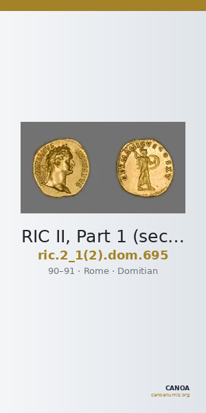 RIC II, Part 1 (second edition) Domitian 695 — CANOA
