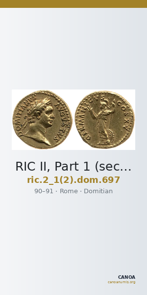 RIC II, Part 1 (second edition) Domitian 697 — CANOA