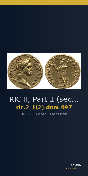 RIC II, Part 1 (second edition) Domitian 697 — CANOA