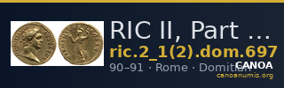 RIC II, Part 1 (second edition) Domitian 697 — CANOA