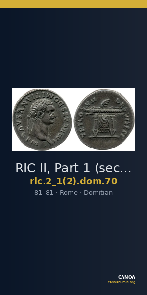 RIC II, Part 1 (second edition) Domitian 70 — CANOA