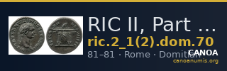 RIC II, Part 1 (second edition) Domitian 70 — CANOA