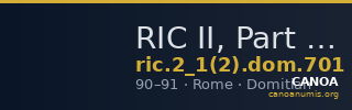 RIC II, Part 1 (second edition) Domitian 701 — CANOA
