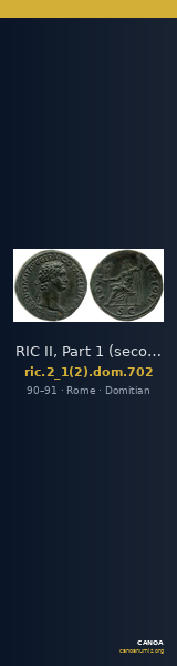 RIC II, Part 1 (second edition) Domitian 702 — CANOA