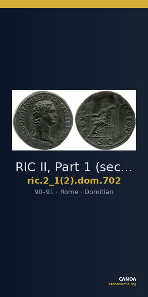 RIC II, Part 1 (second edition) Domitian 702 — CANOA