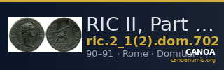 RIC II, Part 1 (second edition) Domitian 702 — CANOA