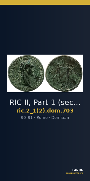 RIC II, Part 1 (second edition) Domitian 703 — CANOA