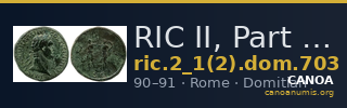 RIC II, Part 1 (second edition) Domitian 703 — CANOA
