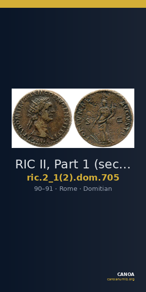 RIC II, Part 1 (second edition) Domitian 705 — CANOA